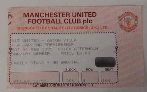 Ticket stub manchester united - ticket,