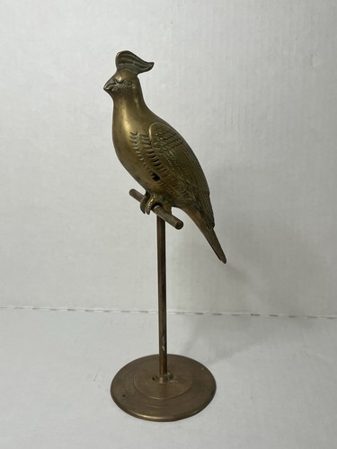 Vintage solid brass - vintage, cockatiel