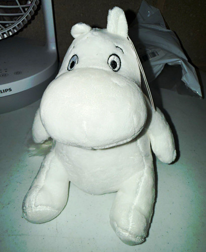 Moomin white plush soft toy - white,