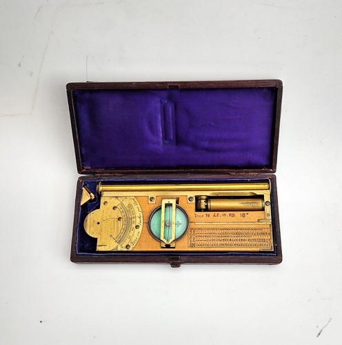 Six inch clinometer - in, case