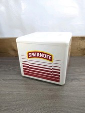 RARE 1980's Smirnoff Vodka Square Ice Bucket With Lid ~ Castell & Chamber Ltd