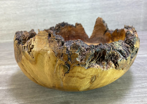 Oak burr wooden bowl english - oak,
