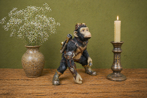 Steampunk monkey light - light, |