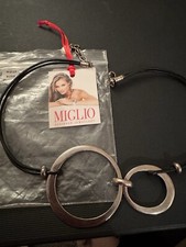 Miglio Black Leather Necklace