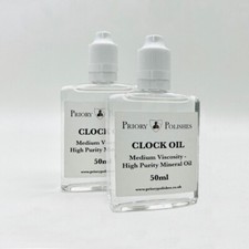2 X Priory Clock Oil - 50 ml - Free P&P