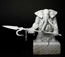 Elephant warrior resin