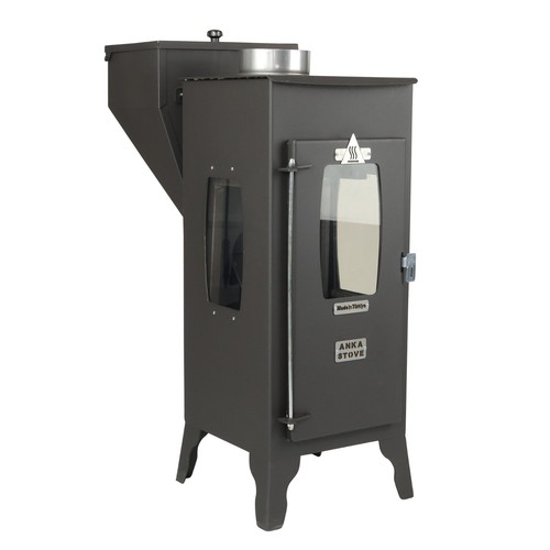 Pellet stove with - with, child