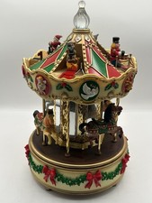 Vintage Maisto Christmas Holiday  Carousel Musical Animated Merry Go Round 