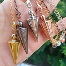 Metal Dowsing Divination Pendulum Cone Pendant Spiritual Pendule