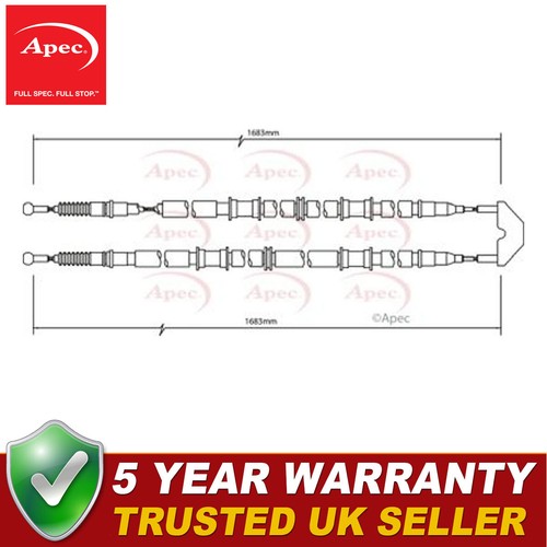 Apec rear hand brake cable - rear,