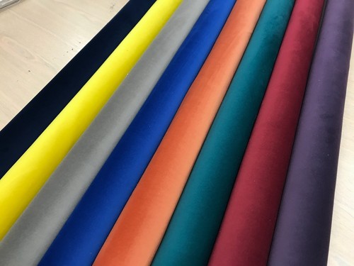 Plain velvet fabric upholstery - plain,