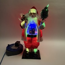 Vintage Fibre Optic Christmas Santa Snow Globe Figure Decoration 60cm w/ Adapter