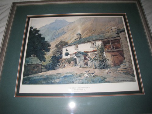 Framed signed print heaton - signed,