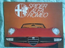 Alfa Romeo Spider brochure c1960's English text ref 772 A 488