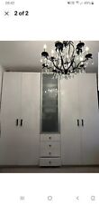 ikea wardrobe white gloss doors 229 cm x5 doors used £55 each door with handles 