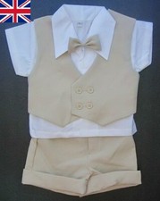 BABY BOY OUTFIT 4 Piece Beige