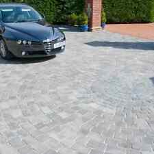 BRETT ALPHA TRIO 50MM SILVER HAZE BLOCK PAVING 8.92SQM Pallet 404 Blocks Cobbles