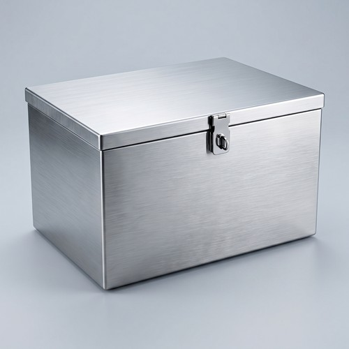 Stainless metal box with - box,