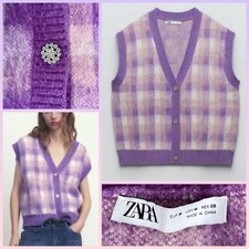 NEW ZARA Jewel Button Knitted