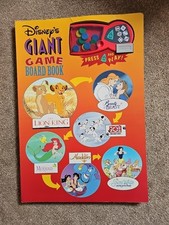 Vintage 1994 Disney's Giant Board Game Book 6 Games Snow White Mermaid Alladin