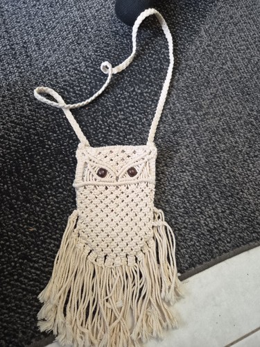Hand woven irory owl - irory,