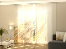 Sliding Panel Curtain for Patio Door, any sizes - Brown Geometric Abstraction