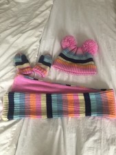 kids hat scarf and gloves set