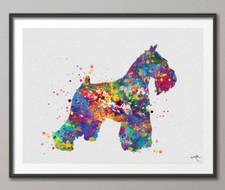 Miniature Schnauzer Watercolor Print Dog Art Print Pet Gift Dog Lover Nursery
