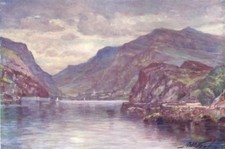 WALES. Snowdon from Llanberis Lake 1905 old antique vintage print picture