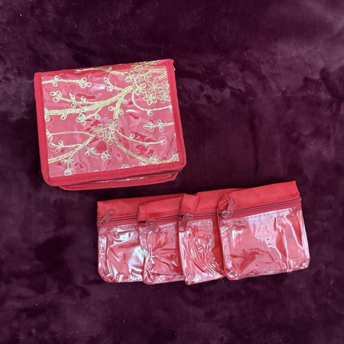 Red jewellery organiser with - red,