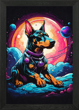 Doberman Puppy Framed Wall Art