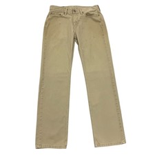 Levi's 514 Jeans Beige Mens 32W 32L Slim Straight Fit 100% Cotton White Tab