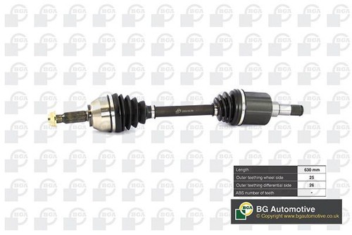 Bga front left - driveshaft, for