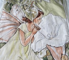 CECILY MARY BARKER FLOWER FAIRIES FABRIC WALL HANGING OR LAP QUILT - CONVOLVULUS