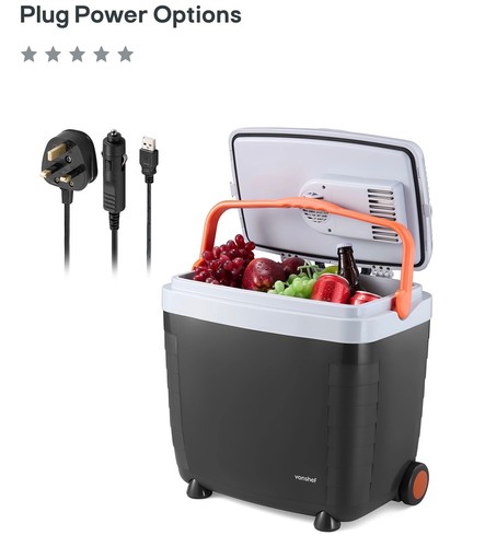Vonshef 28l electric cool box - 28l,