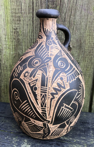 Jug vintage spanish sgraffito - jug,