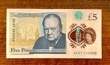 Extremely Rare £5 Note Serial No: AK37 242002 #ListingsInLights