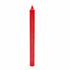 25cm Christmas Tapered Countdown Advent Candle - Red