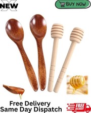 4Pcs Honey Spoons Wooden
