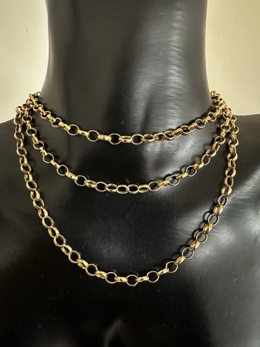 Long heavy belcher chain - long, &