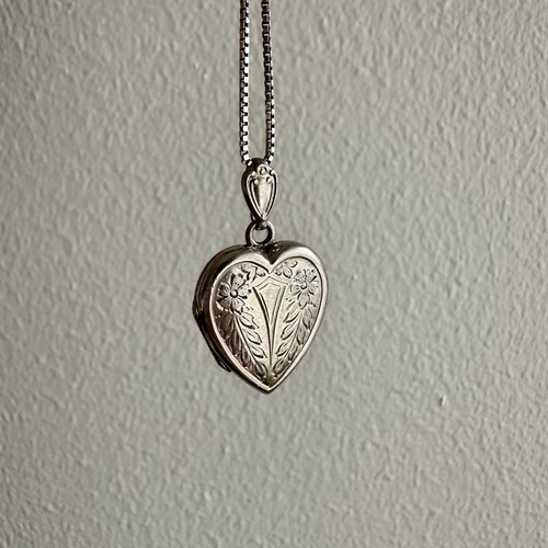 Vintage sterling silver etched - sterling,