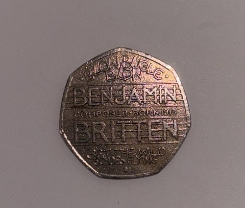 Very rare benjamin britten - benjamin, 50p