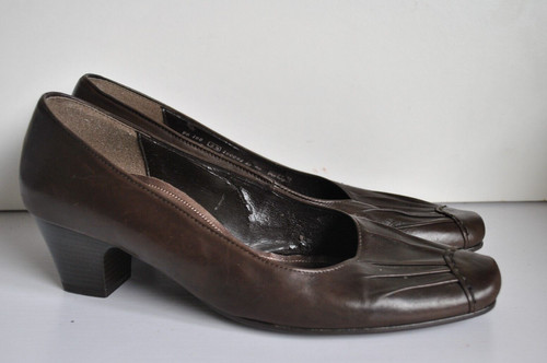 Brown leather slip women - brown,