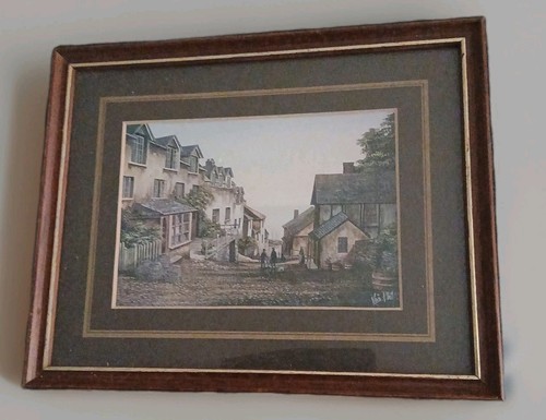 Framed signed printclovelly - framed/signed,