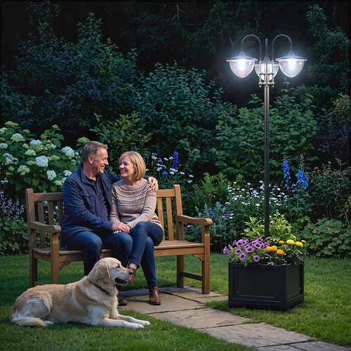 Head led solar light - 3-head,