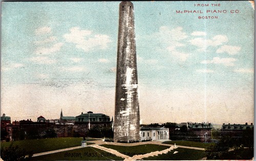 1907 1914 bunker hill monument - hill,