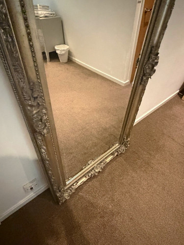 Large ornate silver framed - silver,