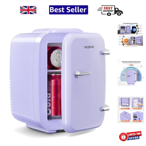 Elegant purple mini fridge - 4l,