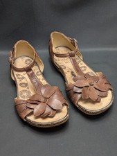 Clarks Floral Womens Brown Leather Active Air Sandals UK Size 5