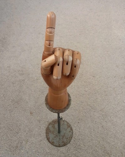 Wooden mannequin hand - wooden,